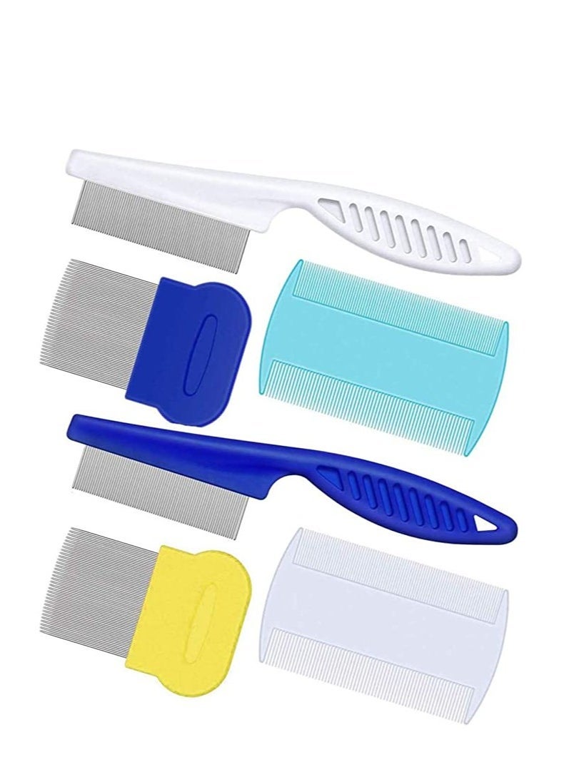 Bing Tick Removal Tool Set, Flea Remover Tick Remover for Dogs Cats Horses Pets Human, 6 Pcs Tick Remover Kit, 1 Tick Removal Pen and 1 Tick Comb