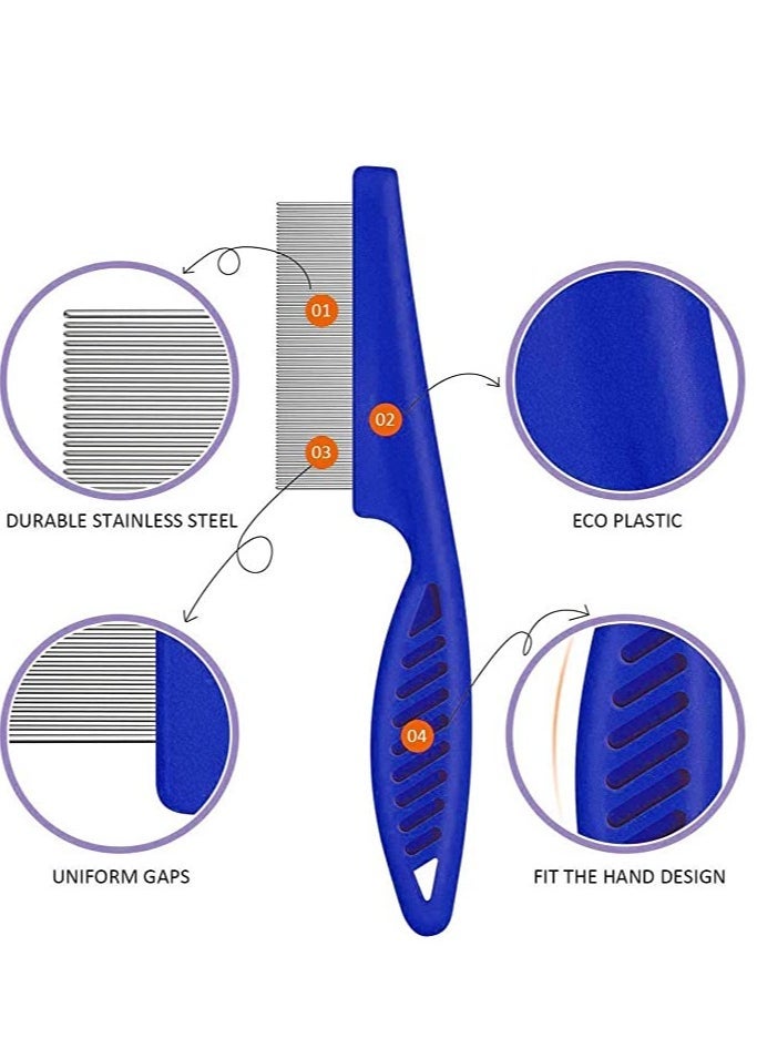 Bing Tick Removal Tool Set, Flea Remover Tick Remover for Dogs Cats Horses Pets Human, 6 Pcs Tick Remover Kit, 1 Tick Removal Pen and 1 Tick Comb
