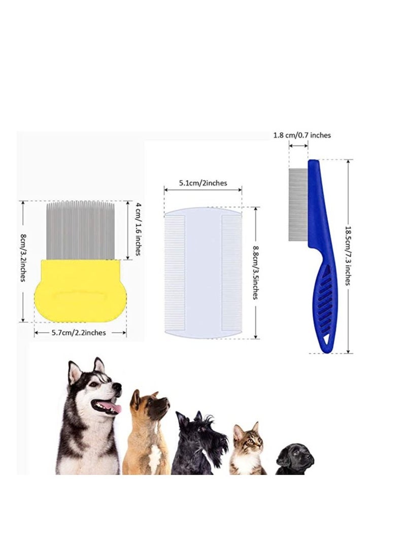 Bing Tick Removal Tool Set, Flea Remover Tick Remover for Dogs Cats Horses Pets Human, 6 Pcs Tick Remover Kit, 1 Tick Removal Pen and 1 Tick Comb