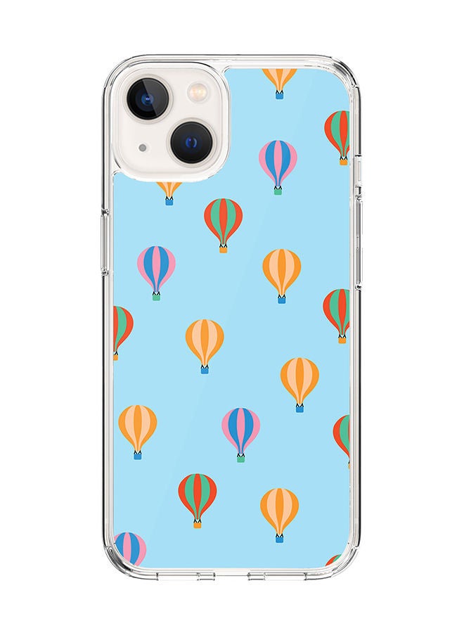 Stylizedd Classic Clear Case for Apple iPhone 14 Hybrid Soft Case Flexible Edges Anti Drop TPU PC Gel Thin Transparent Cover [ Designed for Apple iPhone 14 ] - Hot Balloons Full Print - Image 1