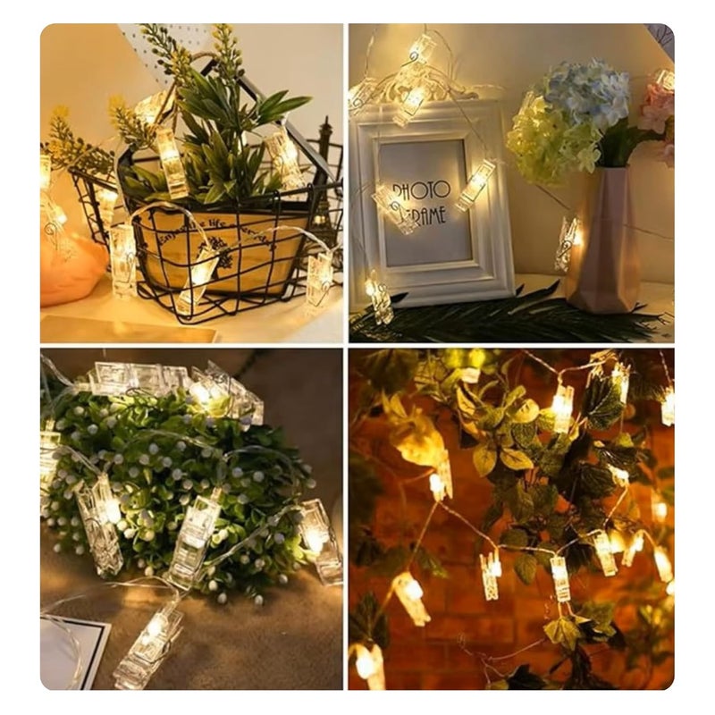 HUMAIZAR Photo Clip String Light Fairy Lights with Clips for Pictures Photo Lights with 20 Clear Clips for Dorm Bedroom WallWedding Decor Valentine Gifts Battery Operated - Image 5