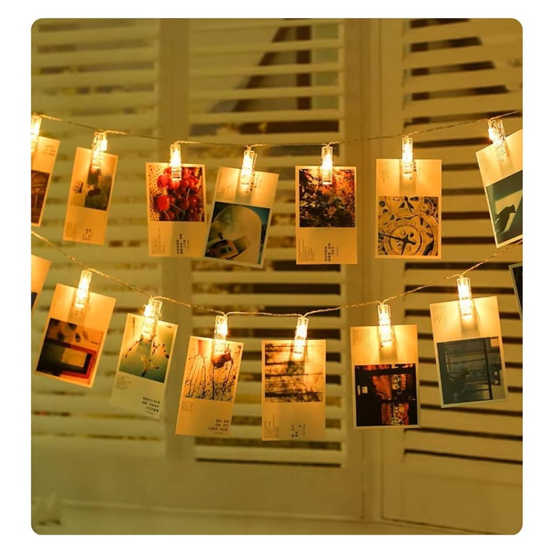 HUMAIZAR Photo Clip String Light Fairy Lights with Clips for Pictures Photo Lights with 20 Clear Clips for Dorm Bedroom WallWedding Decor Valentine Gifts Battery Operated - Image 4