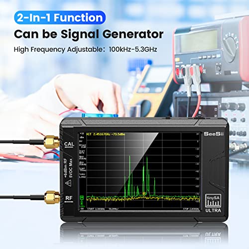 SeeSii TinySA Ultra+ ZS406 Spectrum Analyzer, 4.0 Inch 100kHz to 5.4GHz Handheld Tiny Frequency Analyzer with 32Gb Card, 2-in-1 Signal Generator MF/HF/VHF UHF Input,V0.4.6.1,2025 Upgraded - Image 4