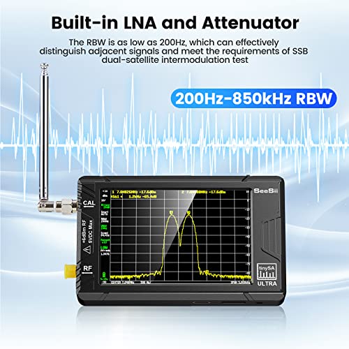 SeeSii TinySA Ultra+ ZS406 Spectrum Analyzer, 4.0 Inch 100kHz to 5.4GHz Handheld Tiny Frequency Analyzer with 32Gb Card, 2-in-1 Signal Generator MF/HF/VHF UHF Input,V0.4.6.1,2025 Upgraded - Image 5