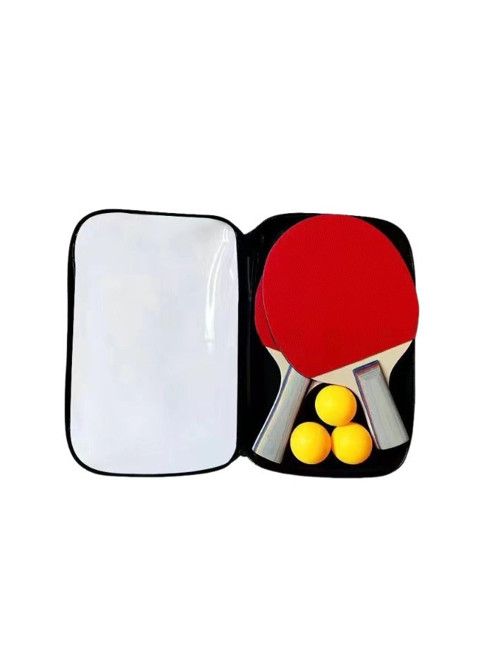 Generic 5-Piece Table Tennis Racket and Ball Set with Storage Pouch 2 Pro Premium Table Tennis Racket with 3 Balls and Storage Bag, for Indoor or Outdoor Play, - Image 1