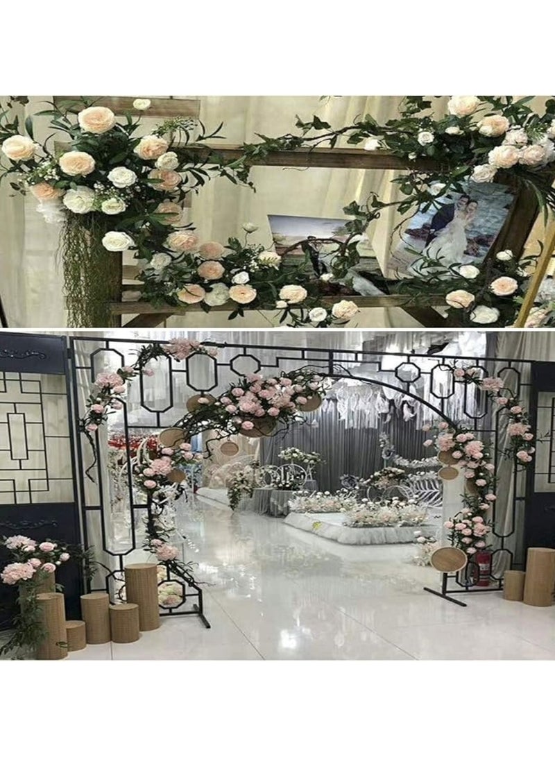 Huitich Royal Elegance: 3 Heads Real Touch Rose Flowers White  - Image 5