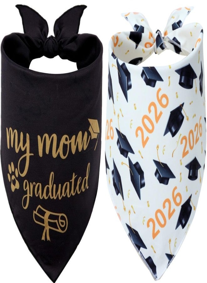 BoomBone 2 Pack Dog Graduation Bandanas, My Mom Graduated Dog Bandana 2026 for Small Medium Large Pet Holiday Costume - Image 1
