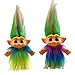 Yintlilocn 2Pack Retro Vintage Troll Dolls SetTroll Doll Chromatic Adorable for Collections School Project Arts and Crafts Party Favors Style3PurpleBlue - Image 2