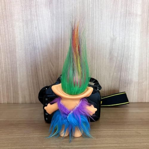 Yintlilocn 2Pack Retro Vintage Troll Dolls SetTroll Doll Chromatic Adorable for Collections School Project Arts and Crafts Party Favors Style3PurpleBlue - Image 5