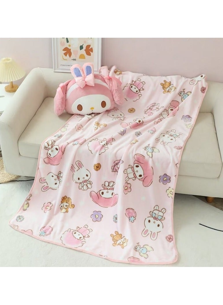 general Melody Plush Pillow Blanket 60x40 Inch, Cute Travel Blanket Pillow for Girls Boys, Children's Birthdays, Sofa Cushions Home Decor Red - Image 4