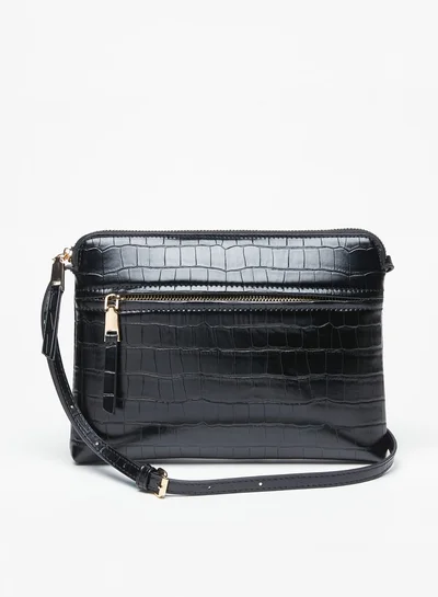 سيليست Women's Textured Crossbody Bag with Zip Closure and Adjustable Strap