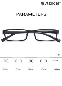 WAOKN Blue Light Blocking Glasses - Computer Game Glasses Retro Square Eyeglasses Frame for Women Men, Anti Eye Eyestrain UV 400 Protection Reading Gaming Glasses Non Prescription  - Image 5