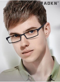 WAOKN Blue Light Blocking Glasses - Computer Game Glasses Retro Square Eyeglasses Frame for Women Men, Anti Eye Eyestrain UV 400 Protection Reading Gaming Glasses Non Prescription  - Image 3