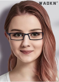 WAOKN Blue Light Blocking Glasses - Computer Game Glasses Retro Square Eyeglasses Frame for Women Men, Anti Eye Eyestrain UV 400 Protection Reading Gaming Glasses Non Prescription  - Image 2