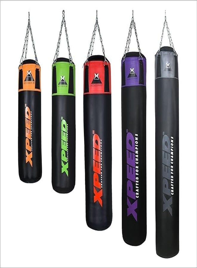 Xpeed PU Unfilled Punching Bag with Chain || Heavy Punching Bags for Boxing, MMA Sparring Punching Training with Rust Proof - Image 1