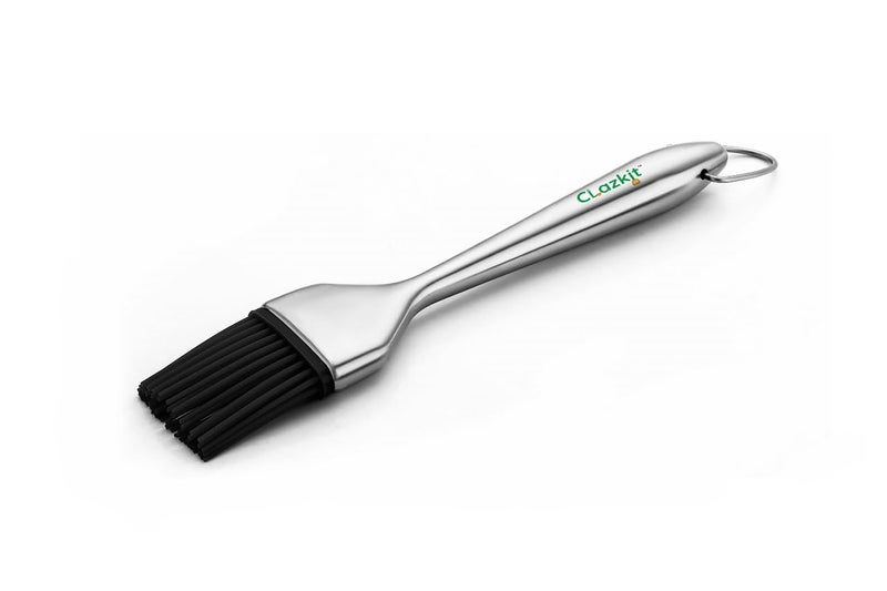 Clazkit Silicone Basting Brush, Stainless Steel Basting Brush with Silicone Bristles for BBQ/Grilling/Pastry/Turkey Baster, BPA Free -Black - Image 2