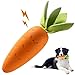 HEYKEY Dog Squeaky Chew Toys Indestructible Suitable for Aggressive Chewers Durable Natural Rubber Carrot Dog Toys MilkFlavored Dog TeethCleaning Toy for Puppy Medium Large Dogs Orange - Image 3