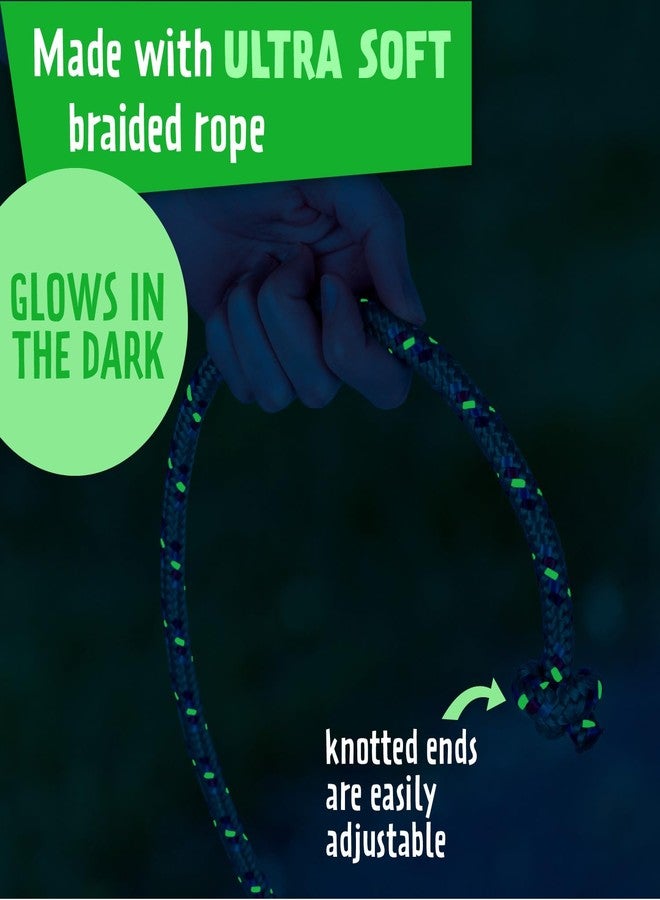 Just Jump It 8 Foot Glow in the Dark Jump Rope for Kids, Active Outdoor Youth Fitness Exercise Equipment, Braided Nylon Gym Accessories, Green - Image 2