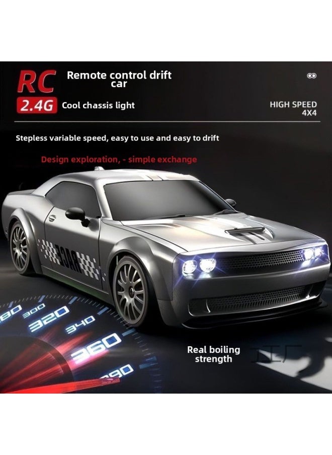 Generic Professional Rc Remote Control Car High-speed Four-wheel Drive Drift Racing Car Rechargeable Adult Racing Sports Car Boys Toy-Color:Rambo (black Blue)-Proportion:Medium Configuration - 2 Sets Of Rechargeable Batteries [free Remote Control Battery + Screwdriver]  - Image 2