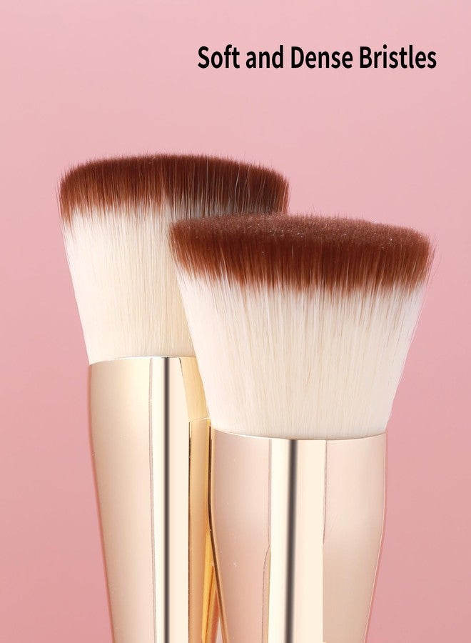 MSQ Foundation Brush for Liquid Makeup, Flat Top Kabuki Foundation Brush Premium Makeup Brushes for Liquid, Cream and Blending Powder Brush (Pink) - Image 4