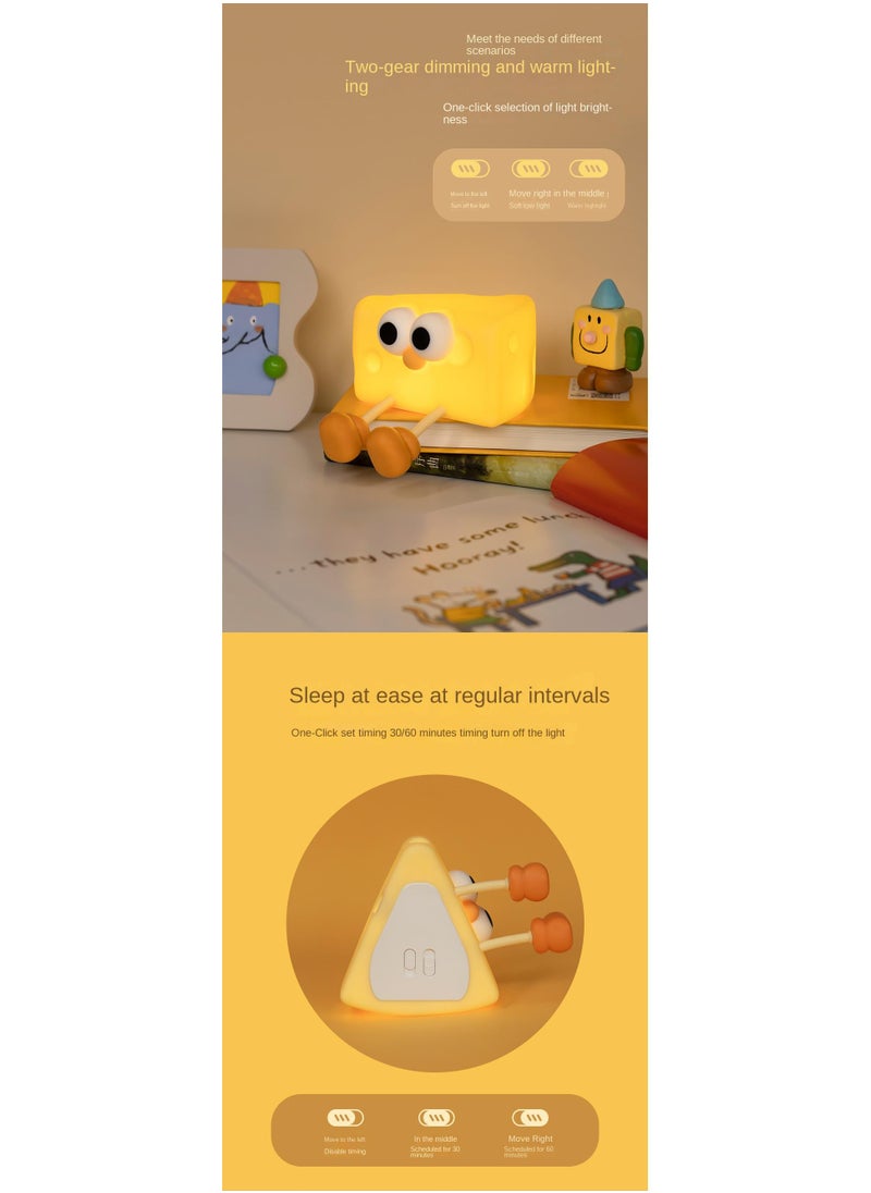 Y&D Cheese Silicone Night Light Bedroom Baby's Sleeping Bedside Light  - Image 4