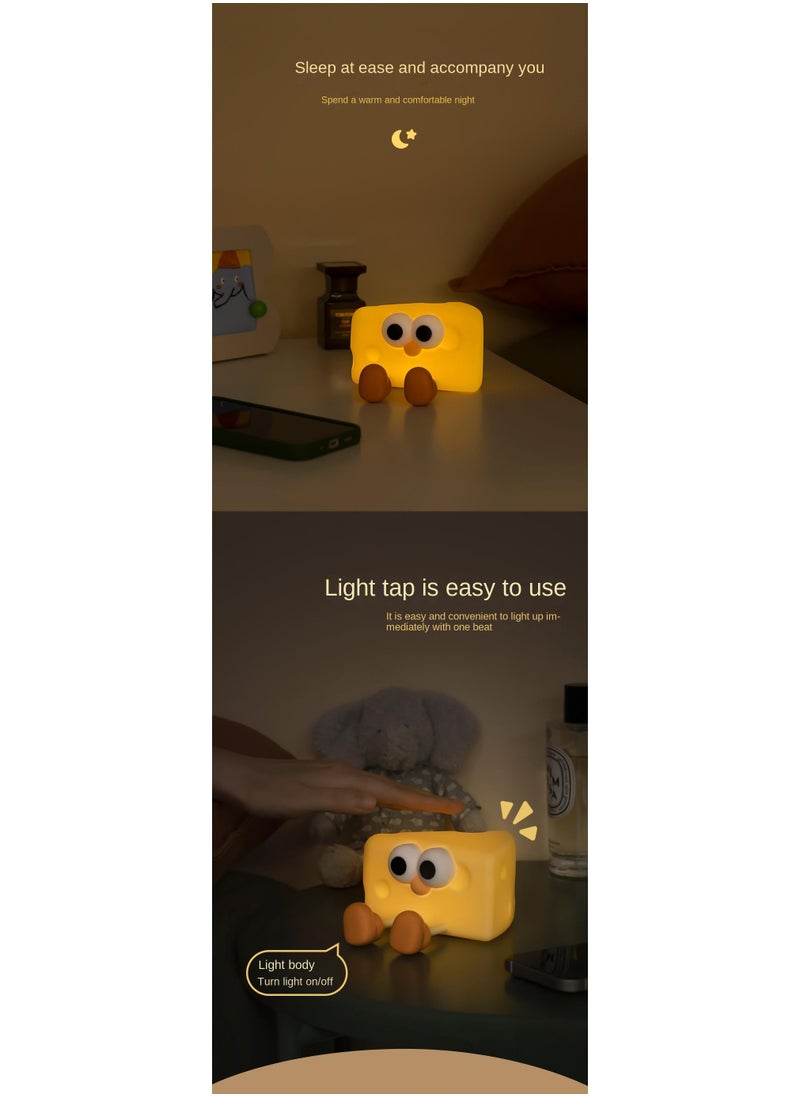 Y&D Cheese Silicone Night Light Bedroom Baby's Sleeping Bedside Light  - Image 3