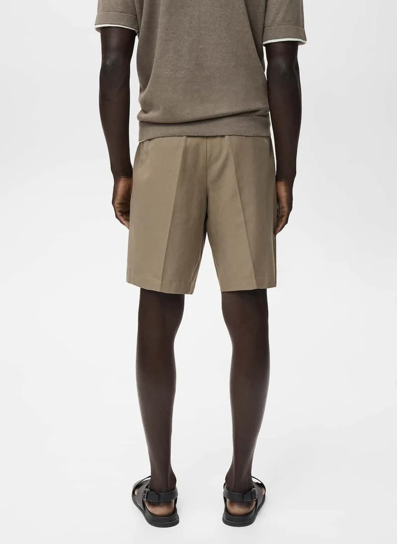 مانجو مان Linen Bermuda Shorts