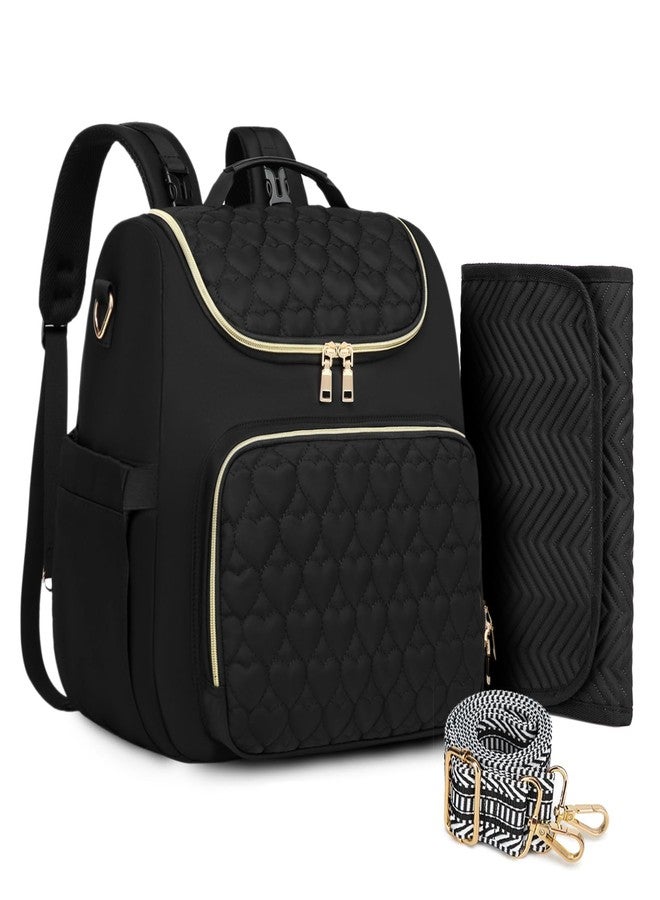 aocrin Diaper Bag Backpack, 4 in 1 Convertible Baby Travel Backpacks, Diaper Bag with Changing Pad Diaper bag, Baby Bag for Mom, Insulated Pockets, Stroller Straps, Black - Image 1