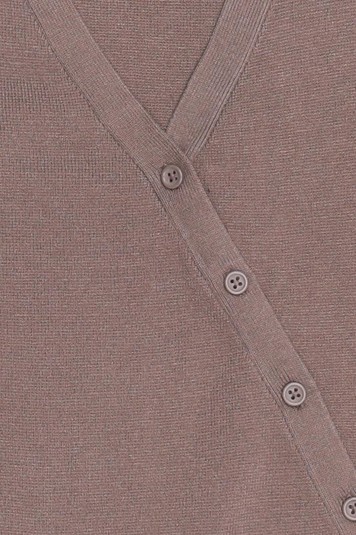 Threadbare Women V Neck Long Sleeve Knitted Cardigans, Brown - Image 5