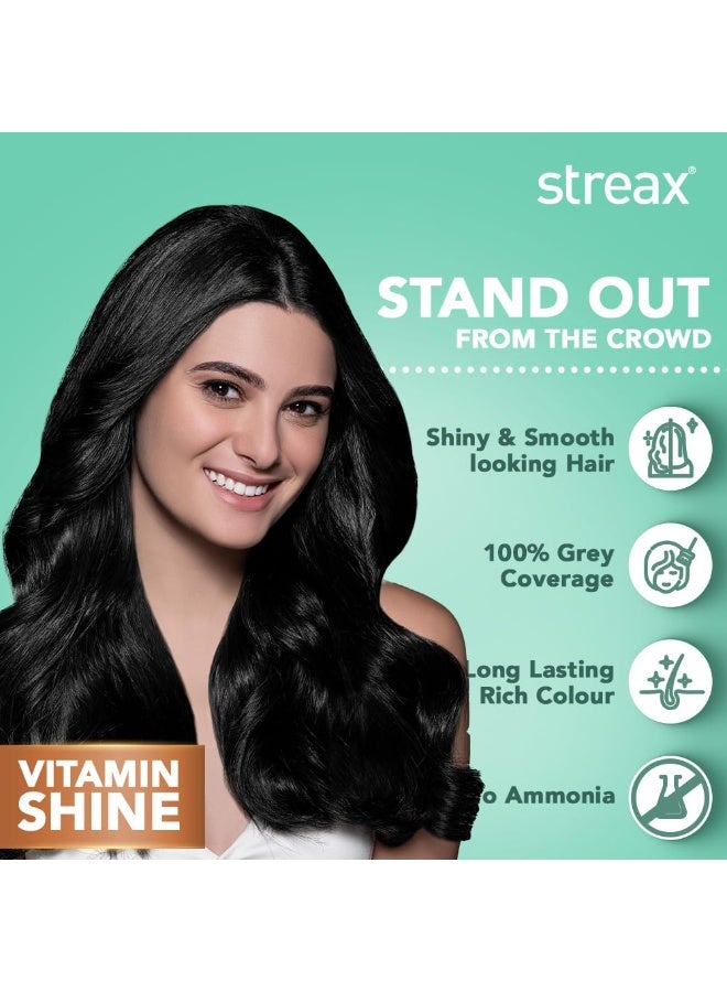 ستريكس صبغة شعر دائمة كريمية من ستريكس - لون أسود طبيعي - 45 جم (عبوة من 5)، تغطية كاملة للشعر الأبيض، خالية من الأمونيا، لون شعر يدوم طويلاً للنساء - Image 4