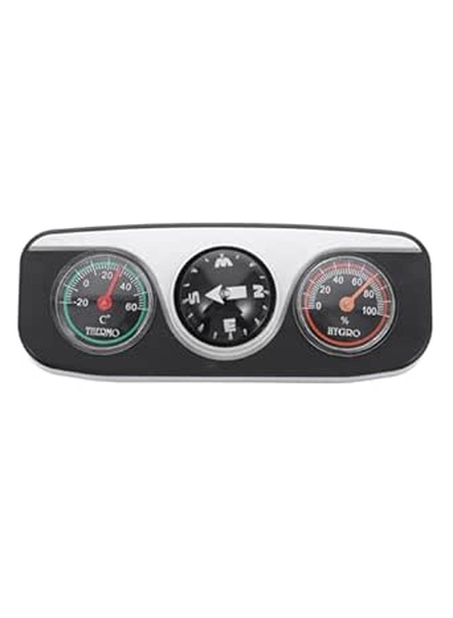 Car Compass Thermometer Hygrometer Dashboard Mount Black Multi Function Truck Navigation Car Accessory - Image 1