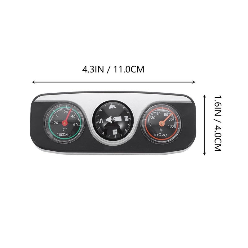 Car Compass Thermometer Hygrometer Dashboard Mount Black Multi Function Truck Navigation Car Accessory - Image 3