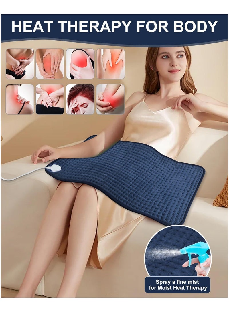 Lowyam Heating pad for Back, Neck, Shoulder, Cramps and Leg Pain Relief,Heating Pad for Back Machine Washable,Moist Dry Heat Options，9 Heat Settings & 4 Timers Auto-off, Machine Washable，Women Men Her Him 12''*24'' - Image 2