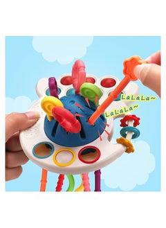 Y&D Baby Montessori Toys for 18M+, SYOSI Sensory Push and Pull String Toys, Early Learning Activity Teether Toddlers 1-3, Fine Motor Skill Gift Babies (Octopus)  - Image 2