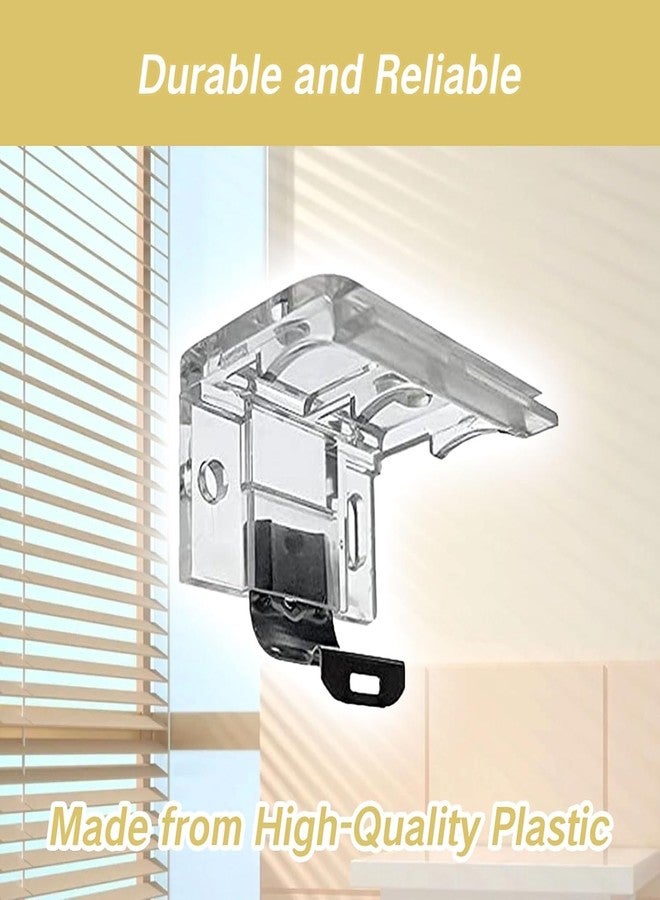 يافيجي مجموعة YAFIYGI من 4 قطع من حوامل الاستبدال للستائر اللاسلكية، مشبك معدني للتثبيت، مقاس 1 بوصة (25 مم)، ستائر PVC مطوية على شكل خلية نحل، حامل ستائر النوافذ، أدوات تثبيت، سكة علوية بلاستيكية، سهلة التركيب - Image 5