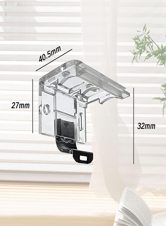 يافيجي مجموعة YAFIYGI من 4 قطع من حوامل الاستبدال للستائر اللاسلكية، مشبك معدني للتثبيت، مقاس 1 بوصة (25 مم)، ستائر PVC مطوية على شكل خلية نحل، حامل ستائر النوافذ، أدوات تثبيت، سكة علوية بلاستيكية، سهلة التركيب - Image 2