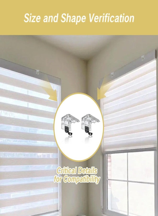 يافيجي مجموعة YAFIYGI من 4 قطع من حوامل الاستبدال للستائر اللاسلكية، مشبك معدني للتثبيت، مقاس 1 بوصة (25 مم)، ستائر PVC مطوية على شكل خلية نحل، حامل ستائر النوافذ، أدوات تثبيت، سكة علوية بلاستيكية، سهلة التركيب - Image 4