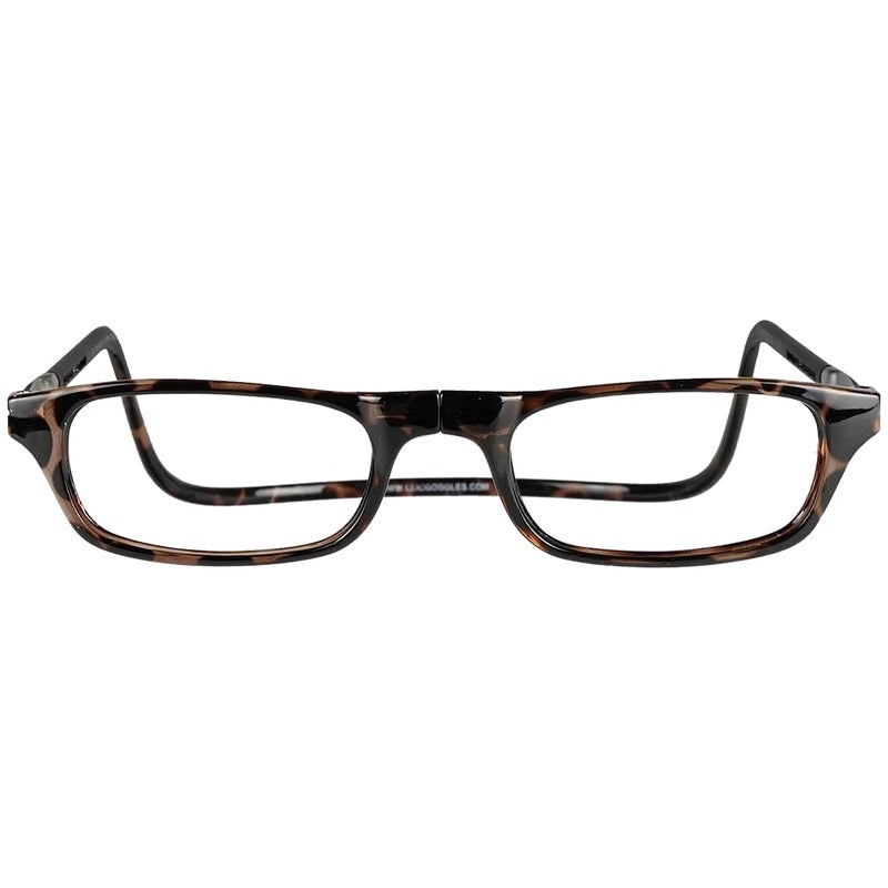 CliC Magnetic Reading Glasses, Computer Readers, Replaceable Lens, Original Long, (M-L, Tortoise, 1.25 Magnification) - Image 2