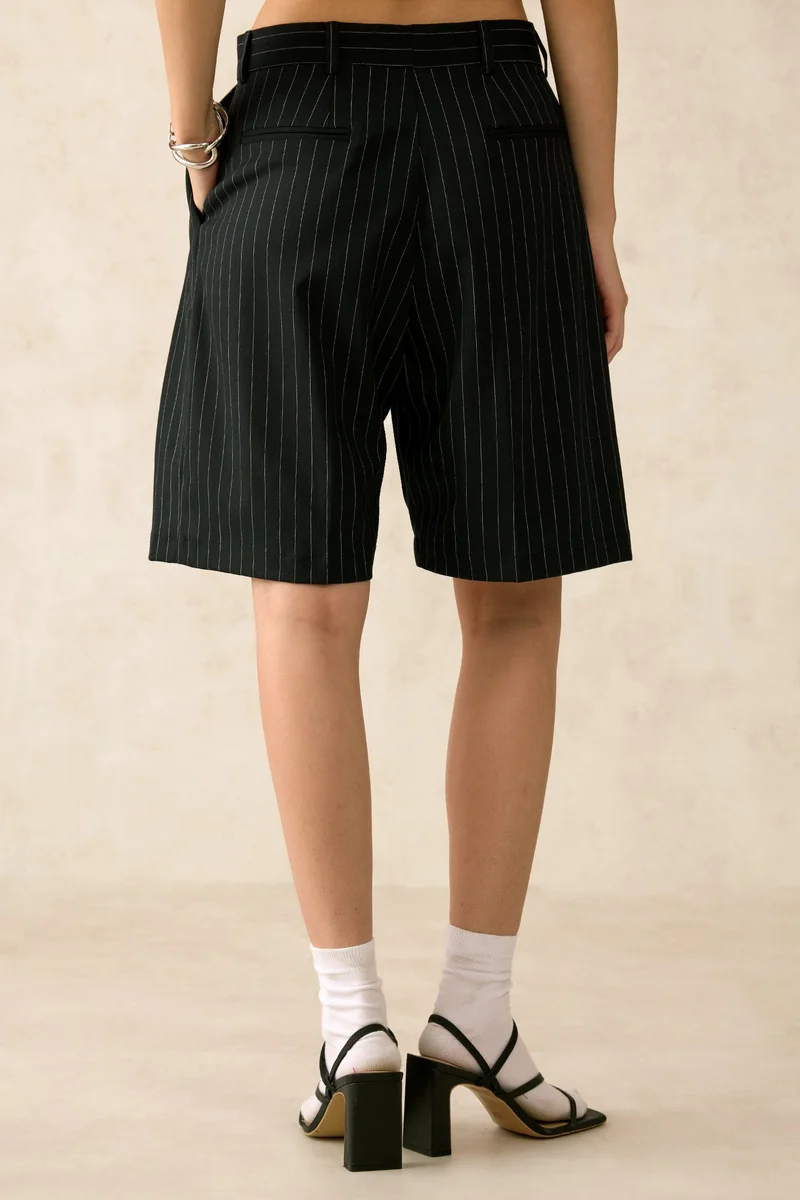 Virgio  Stripes Viscose Stretch Striped Pleated Culottes for Women for Women | Best Price UAE