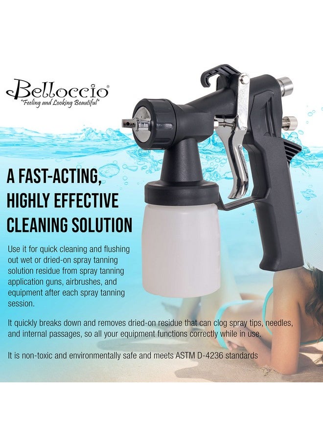 Belloccio Spray Tanning Equipment Cleaner, 16 Ounces - Fast Acting Cleaning Solution, Clean All Airbrush Spray Tanning Application Guns, Airbrushes, Equipment System Maintenace - Dried-On Tan Residue  - Image 2