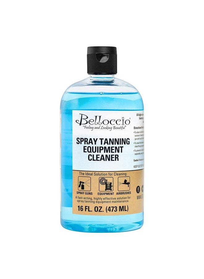Belloccio Spray Tanning Equipment Cleaner, 16 Ounces - Fast Acting Cleaning Solution, Clean All Airbrush Spray Tanning Application Guns, Airbrushes, Equipment System Maintenace - Dried-On Tan Residue  - Image 1