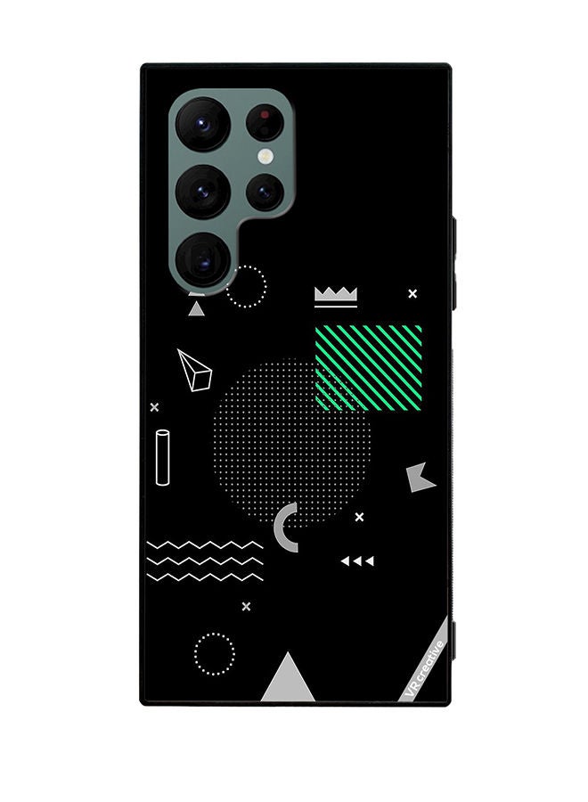 VR CREATIVE Protective Case Cover For Samsung Galaxy S22 Ultra 5G Geomatric Designs Design Multicolour - Image 1