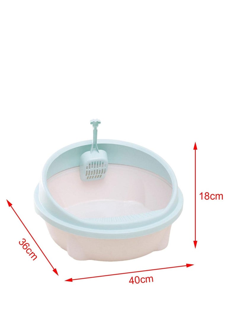 Generic Cat Litter Box Heighten Easy to Clean Sand Box Sturdy Cat Litter Container Bedpan Privacy Pet Litter Tray for Small Animals Kittens Cats  - Image 2