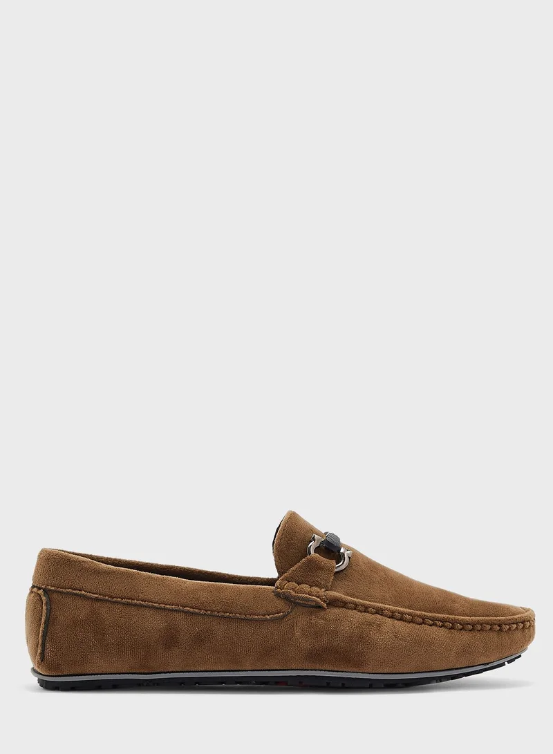 Robert Wood Velvet Loafers