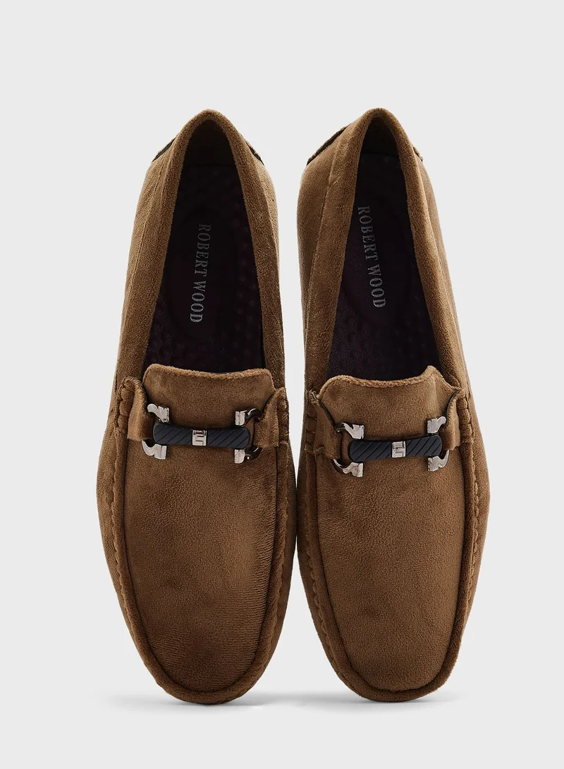 Robert Wood Velvet Loafers