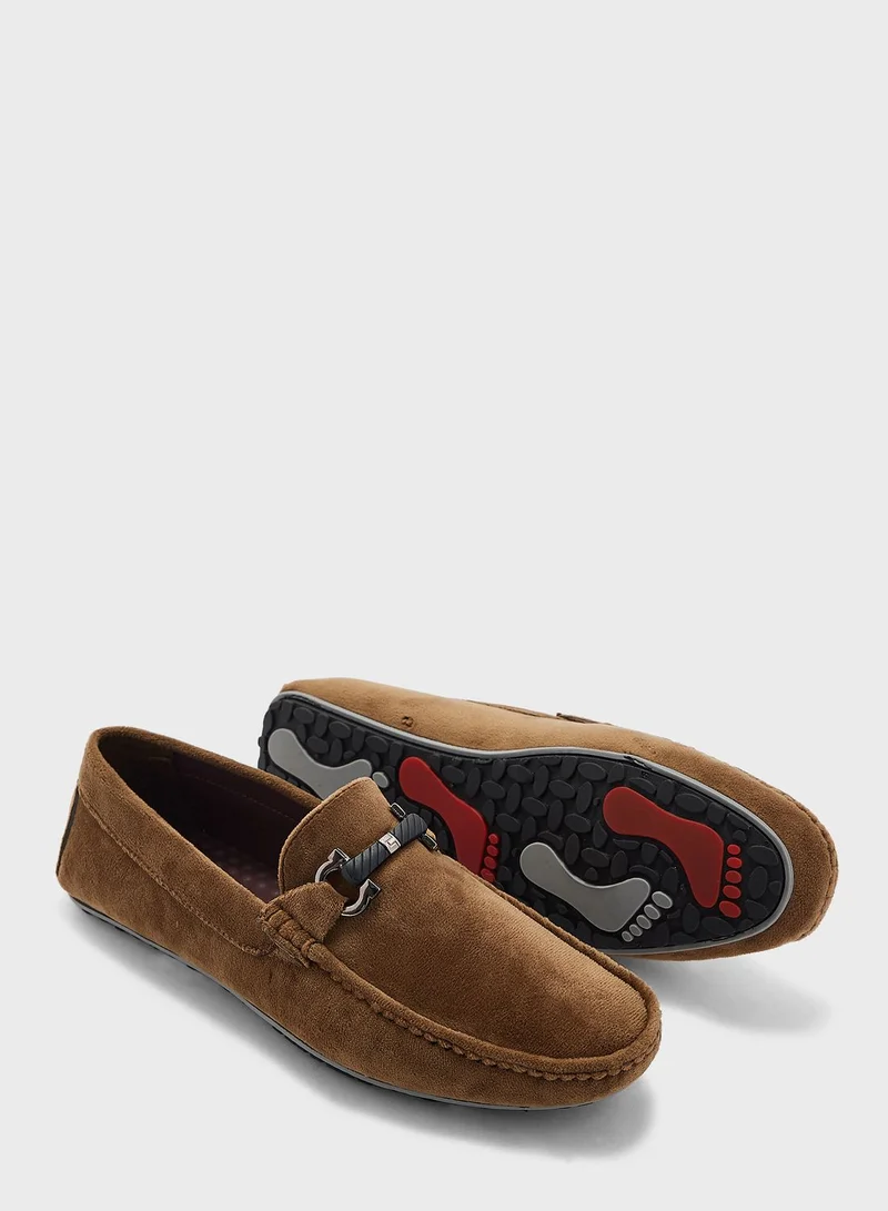 Robert Wood Velvet Loafers