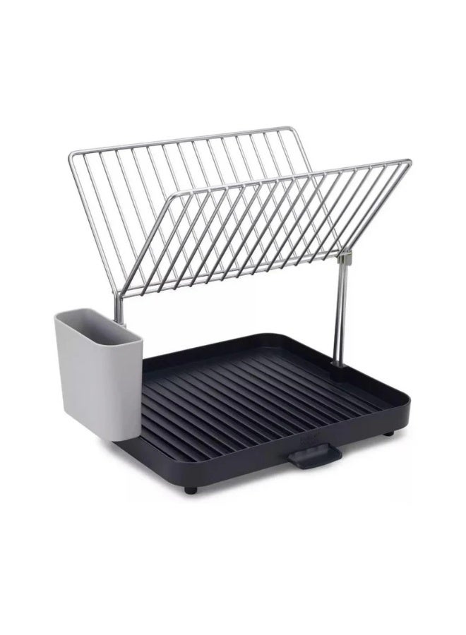 Stainless steel Dish Rack and Drain Board Set with Cutlery Organizer Drainer Drying Tray, Large, Practical Stylish - Image 1