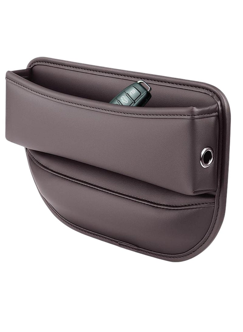 Leather Car Seat Gap Filler and Storage Box, Interior Side Organizer for Phone, Glasses, Card, and Keys - Automotive Accessories for Small Items - Image 5