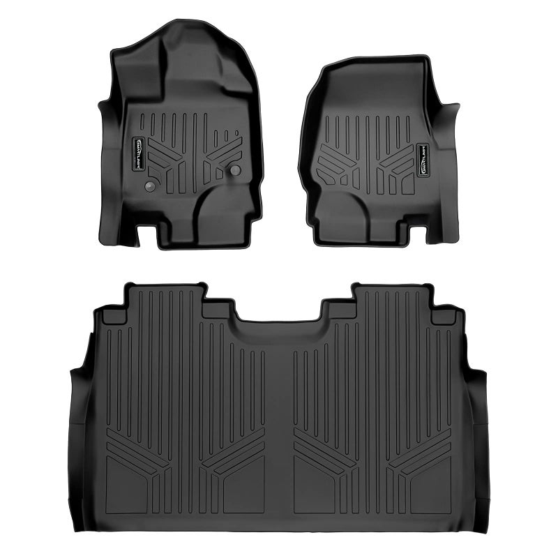 سجادات أرضية مخصصة SMARTLINER مجموعة بطانة 2 صف متوافقة مع فورد F150 2015-2025