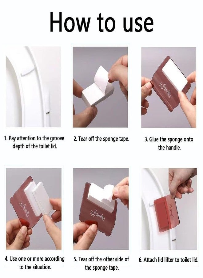 RP MALL Toilet Seat Lifter,Pack of 4,Toilet Cover Lifter,Toilet Cover Support Lifter,Avoid Direct Contact with the Toilet Lid,Suitable for Home, Office and Hotel Bathroom (Multicolor) - Image 4